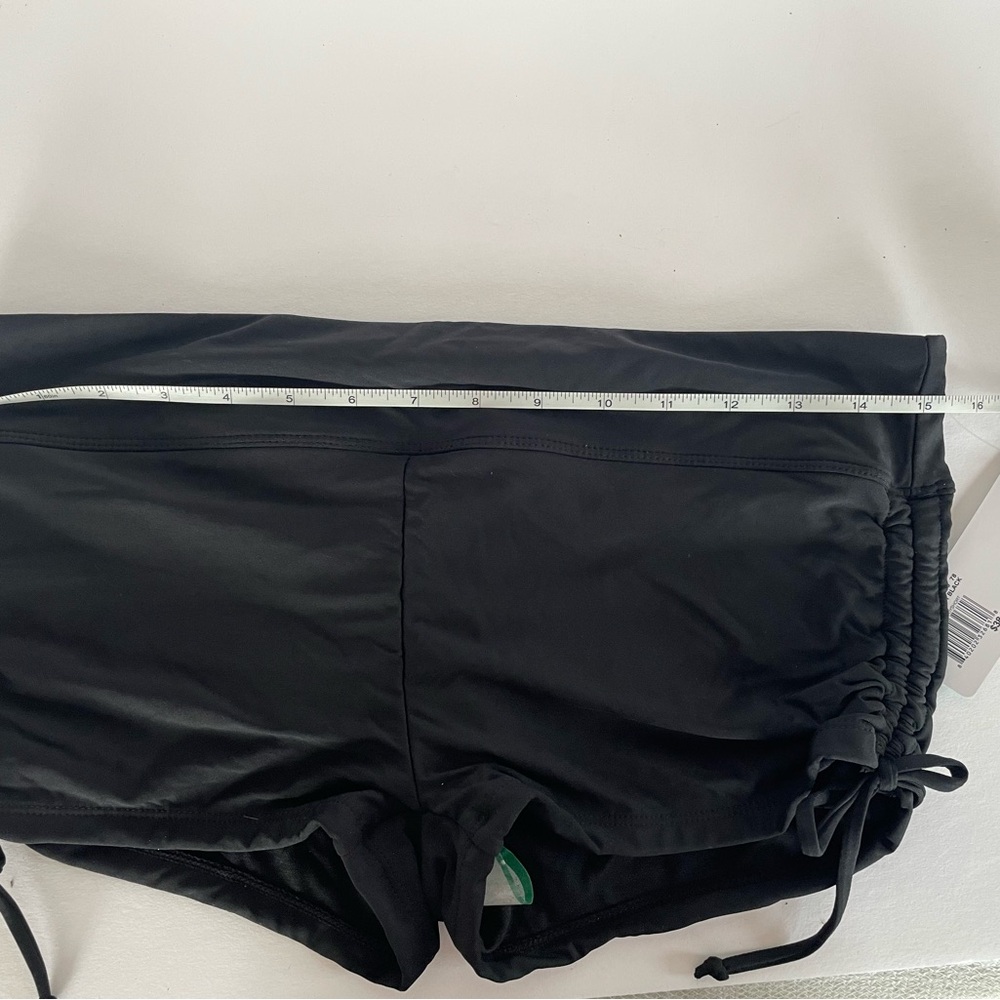 Women's Black Swim Boy Shorts Sz L NWT - Picture 8 of 8